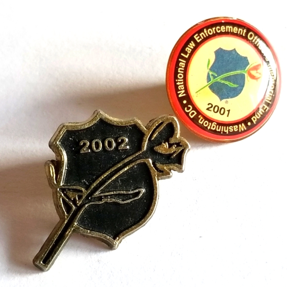 Vintage enamel pins Law Enforcement Memorial Fund 2001 2002